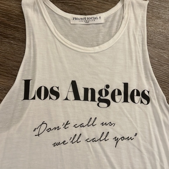 Project Social T Don't Call White Slogan Tank Top - Picture 4 of 6